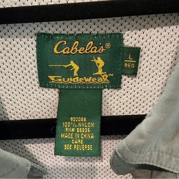 Cabela’s Guidewear Short Sleeve Button Fishing Shirt Men’s Sz Large - Picture 3 of 9